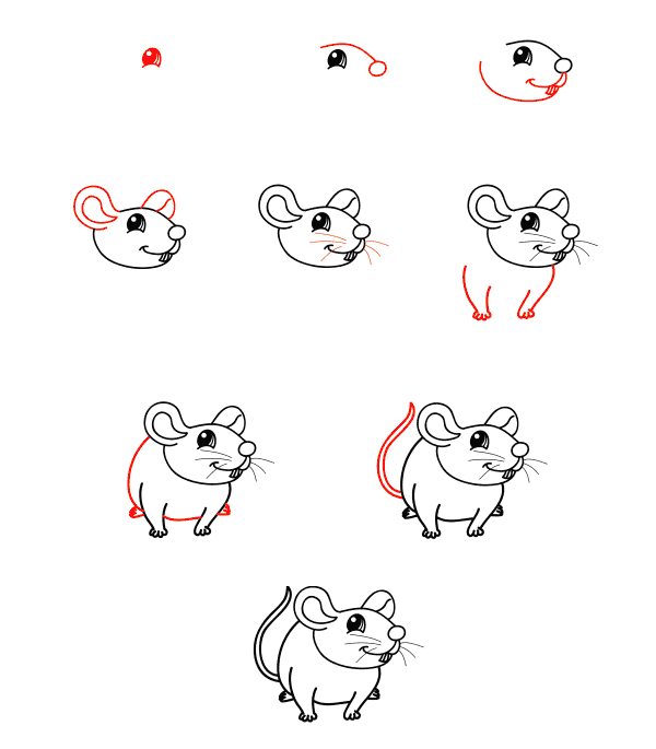 Cartoon Mouse Drawing Ideas