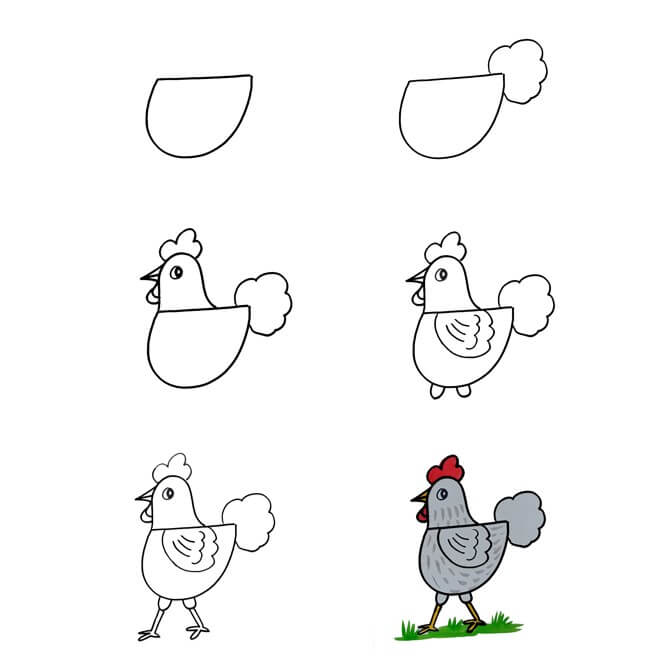 Chicken idea (10) Drawing Ideas