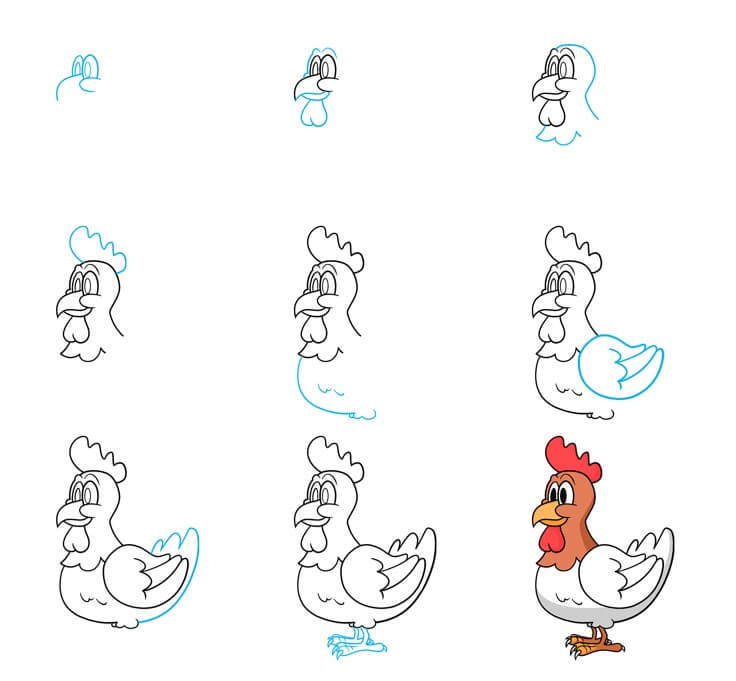 Chicken idea (20) Drawing Ideas