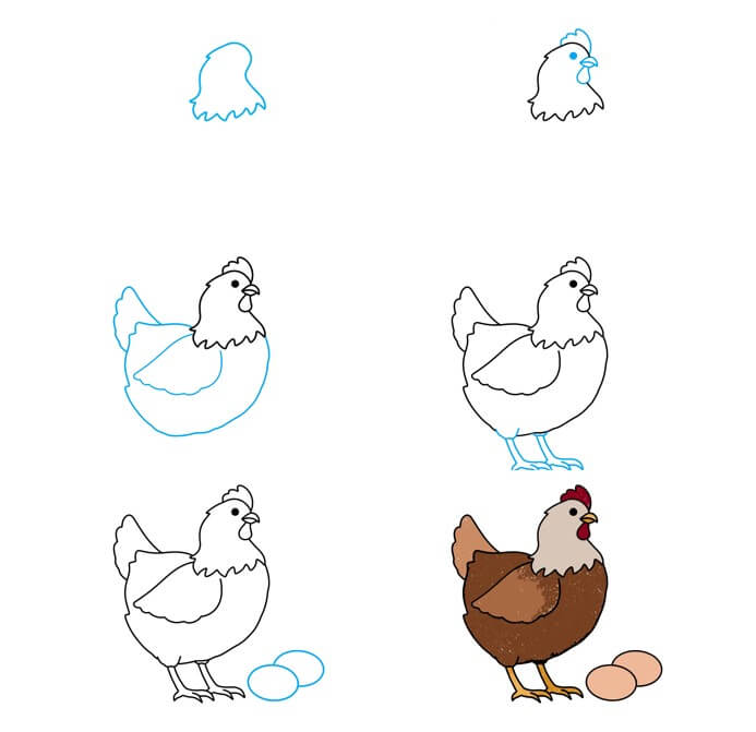 Chicken idea (21) Drawing Ideas