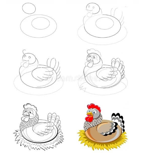 Chicken idea (9) Drawing Ideas