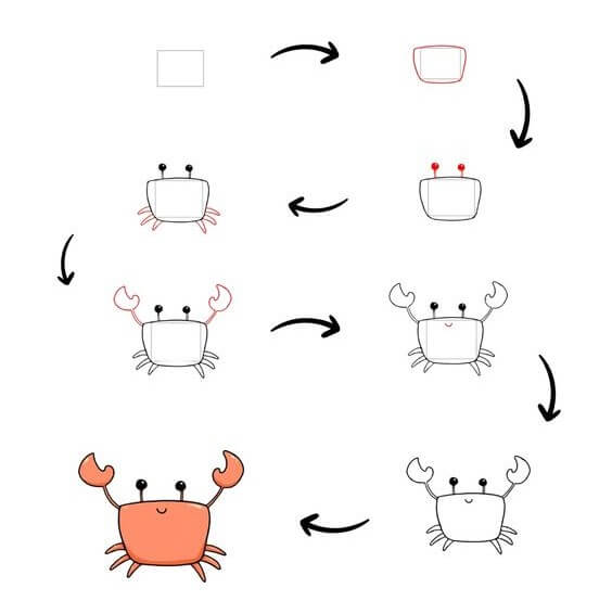 Crab idea (10) Drawing Ideas