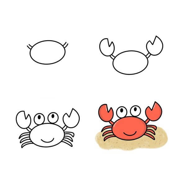 Crab idea (12) Drawing Ideas