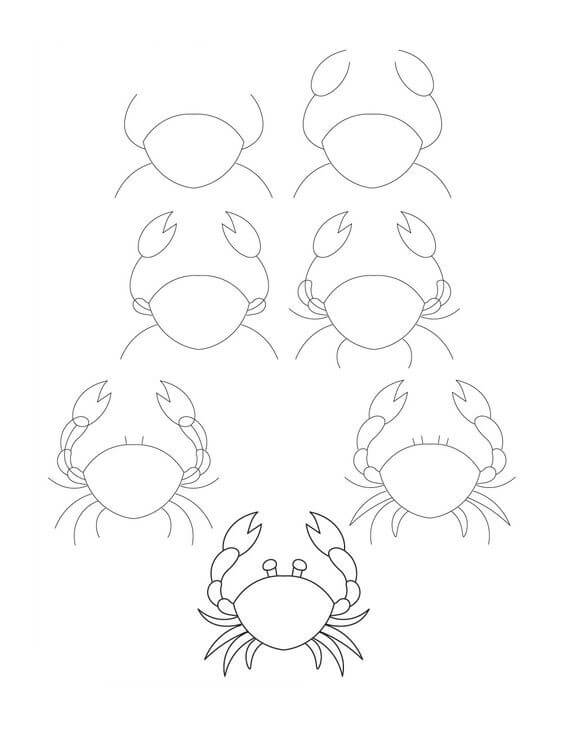 Crab idea (15) Drawing Ideas