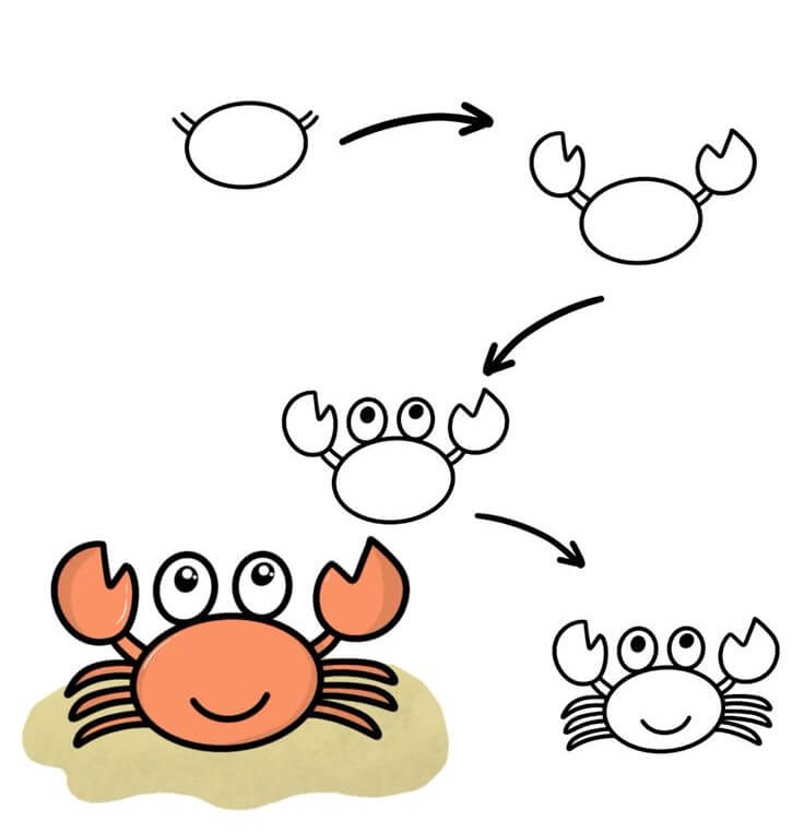 How to draw Crab idea (18)