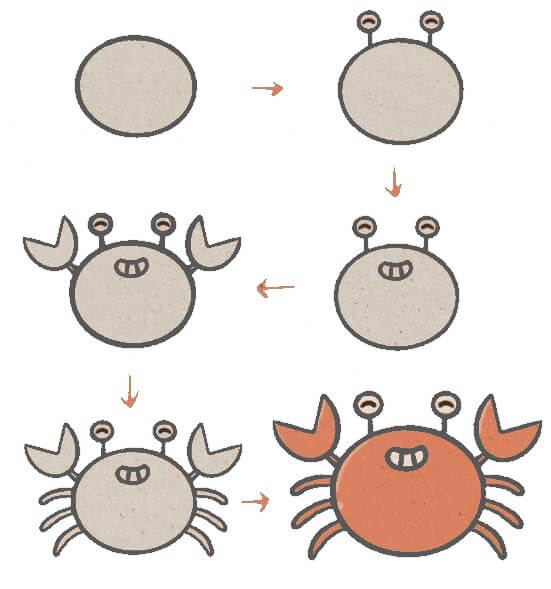 Crab idea (21) Drawing Ideas