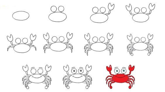 Crab idea (22) Drawing Ideas