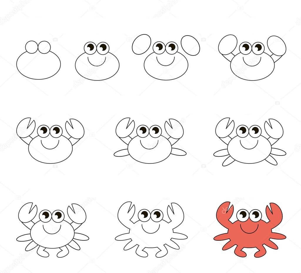 How to draw Crab idea (23)