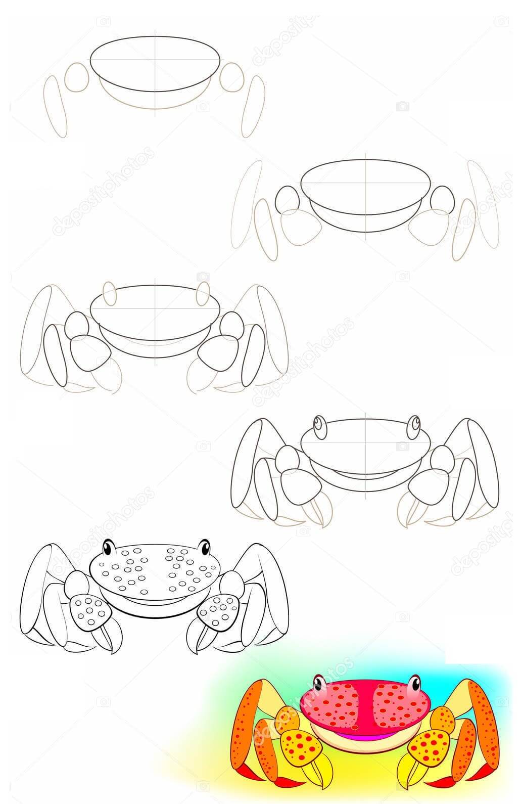 Crab idea (24) Drawing Ideas