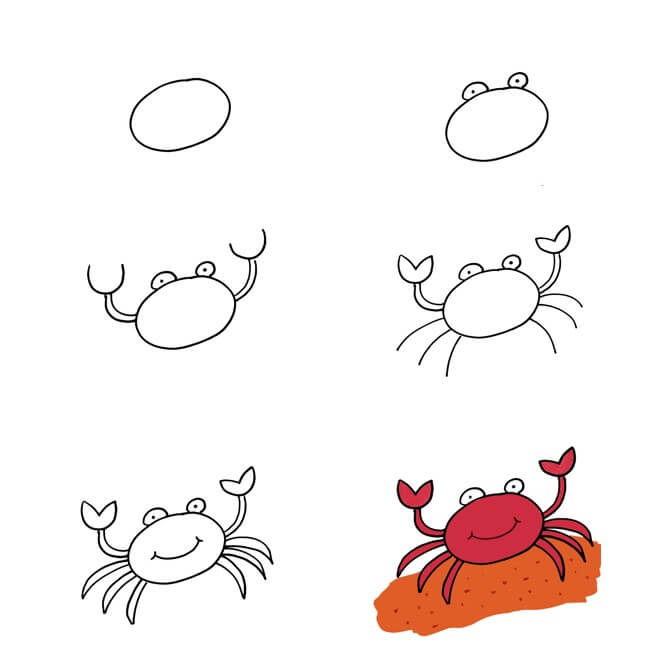 Crab idea (28) Drawing Ideas
