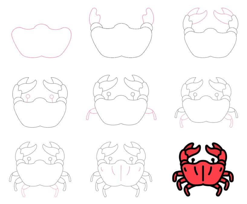 Crab idea (31) Drawing Ideas
