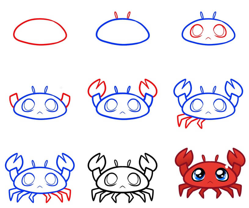 Crab idea (34) Drawing Ideas