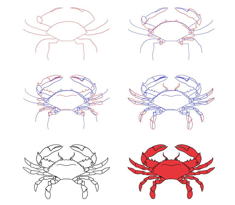 Crab idea (35) Drawing Ideas