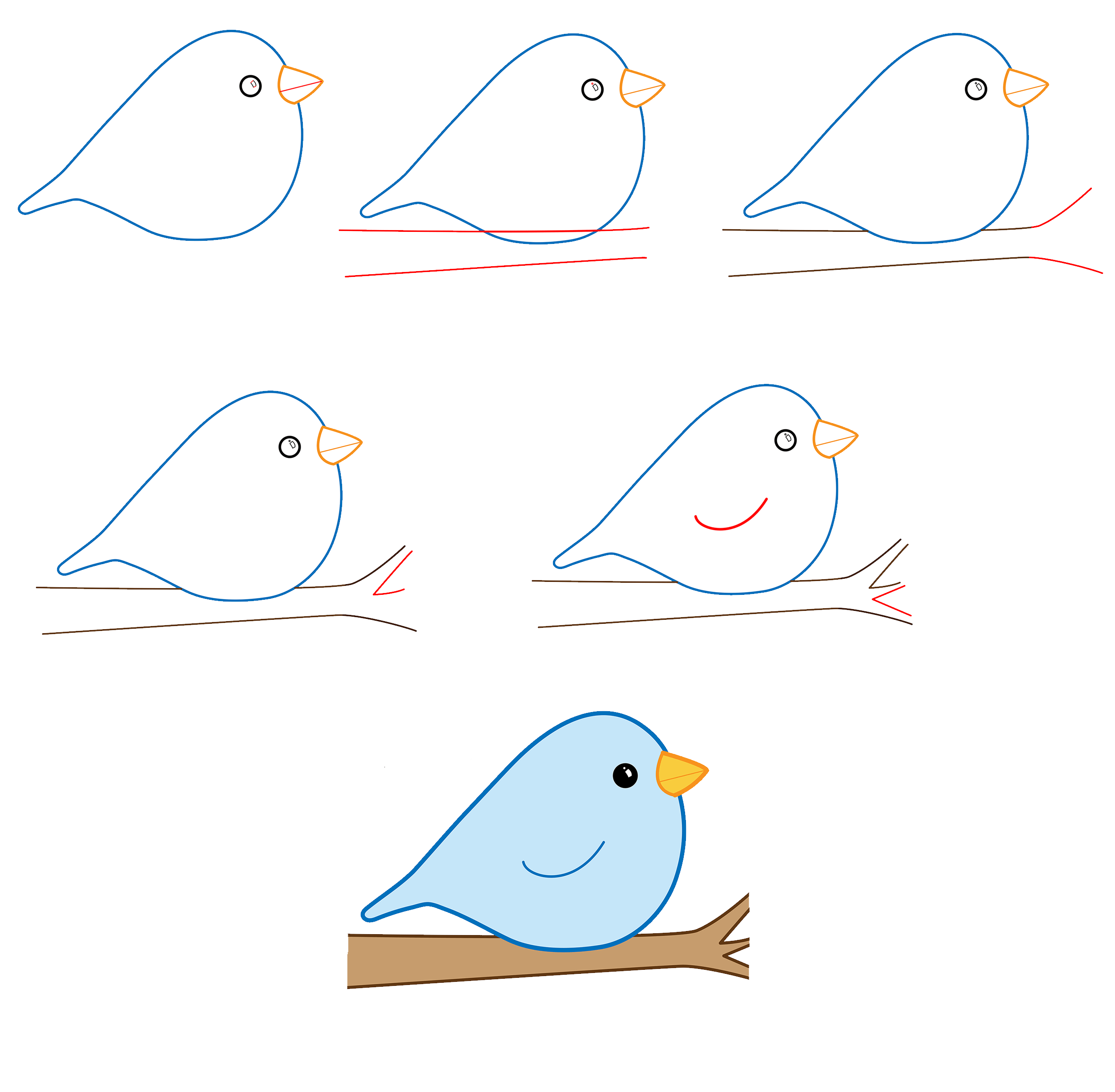 Cute bird Drawing Ideas