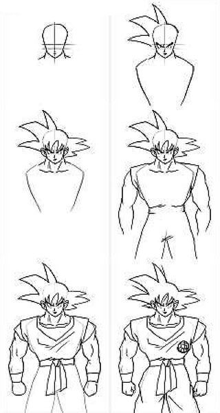 Easy Goku Drawing Idea