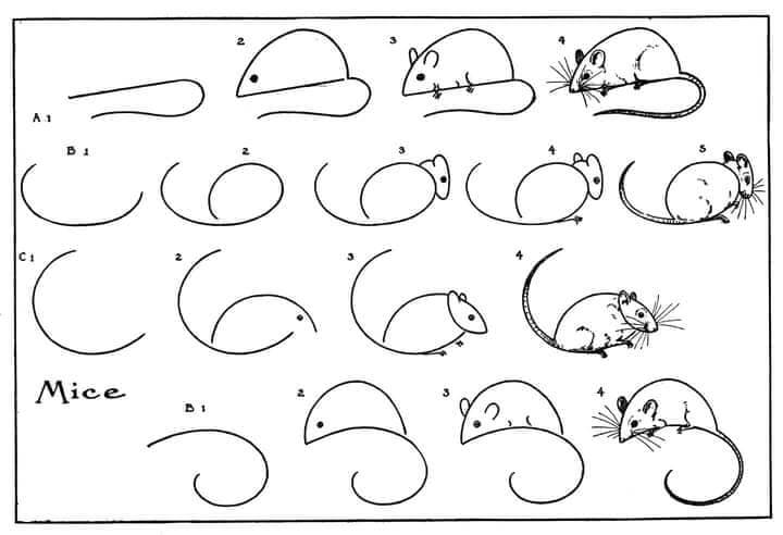 Easy Mice Drawing Ideas