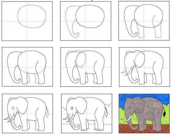 Elephant idea (11) Drawing Ideas