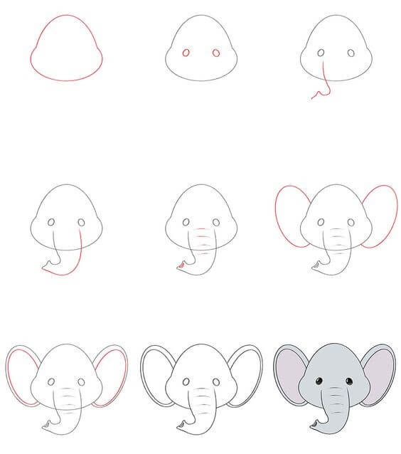 Elephant idea (21) Drawing Ideas
