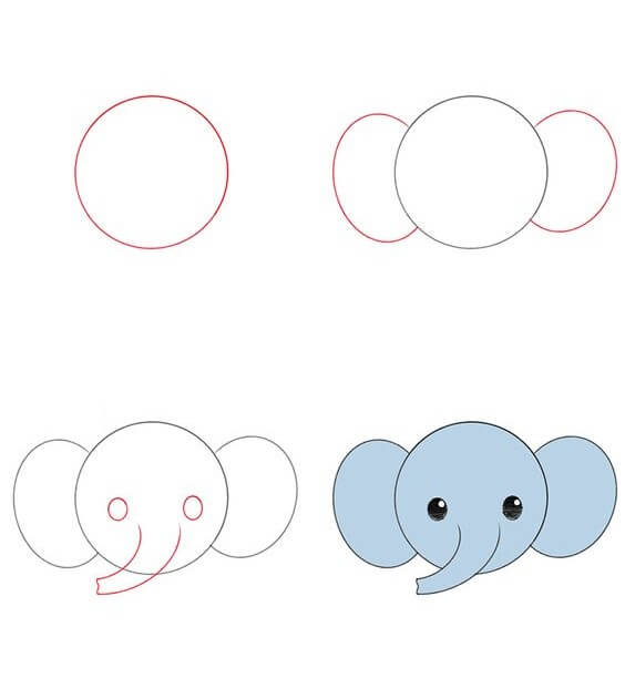 Elephant idea (22) Drawing Ideas