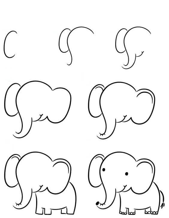 Elephant idea (23) Drawing Ideas