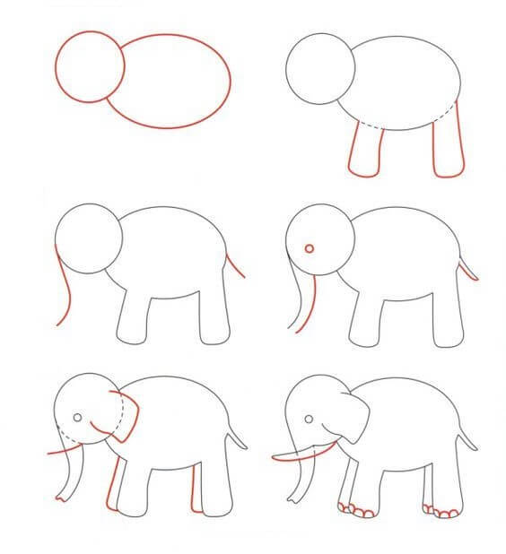 Elephant idea (26) Drawing Ideas