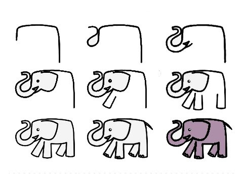 Elephant idea (27) Drawing Ideas