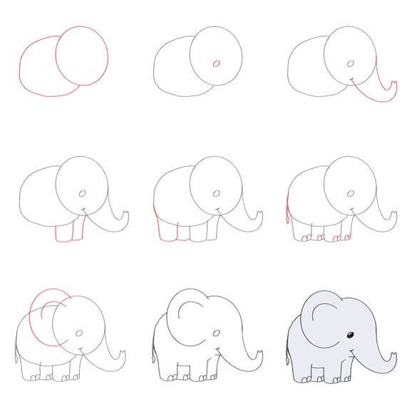Elephant idea (28) Drawing Ideas