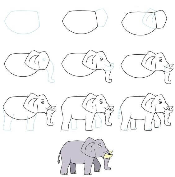 Elephant idea (29) Drawing Ideas