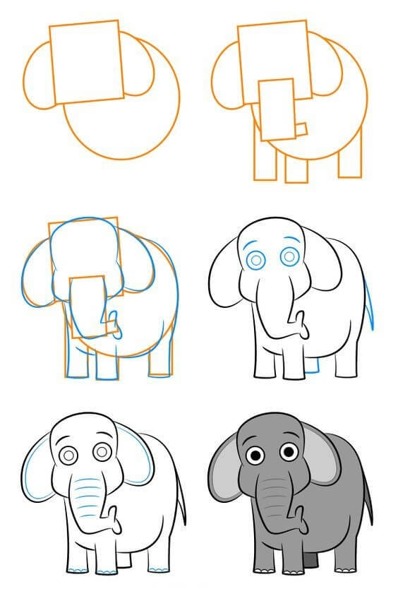 Elephant idea (34) Drawing Ideas