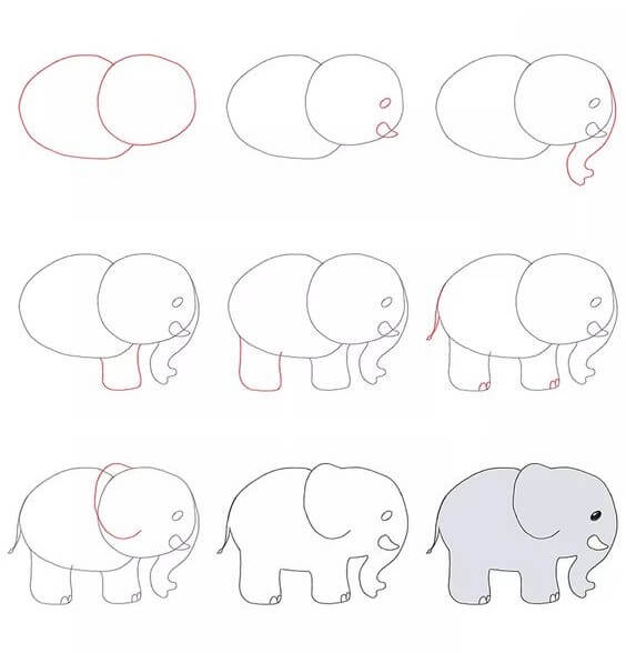 Elephant idea (41) Drawing Ideas