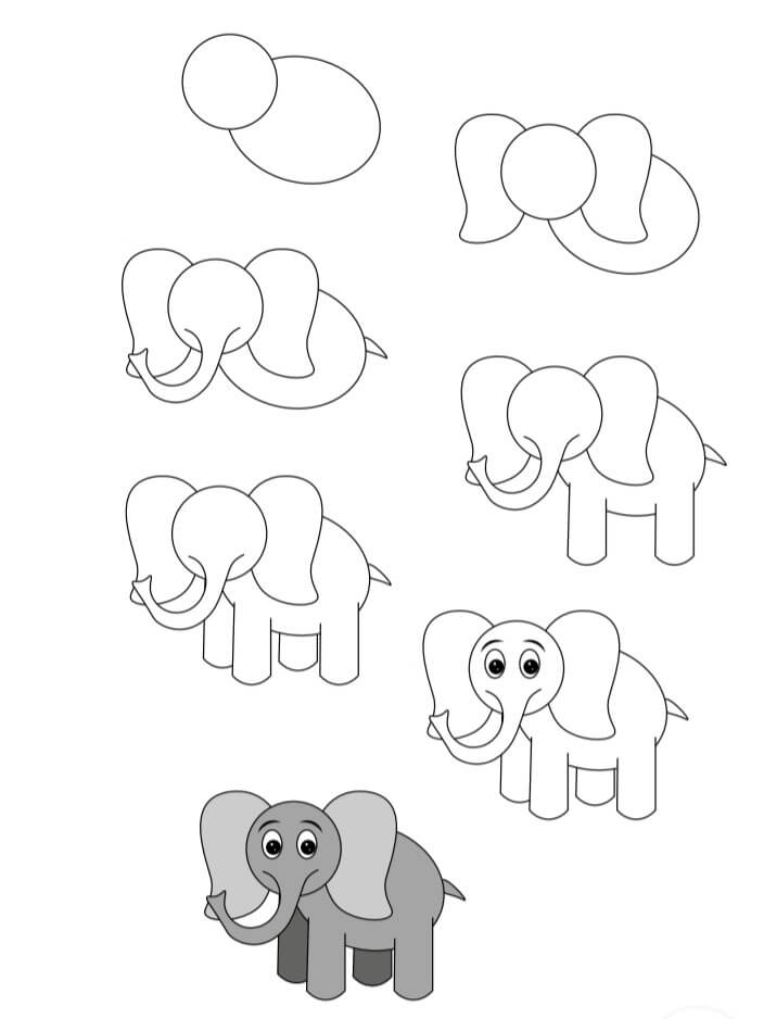 Elephant idea (42) Drawing Ideas