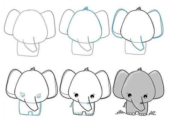 Elephant idea (43) Drawing Ideas