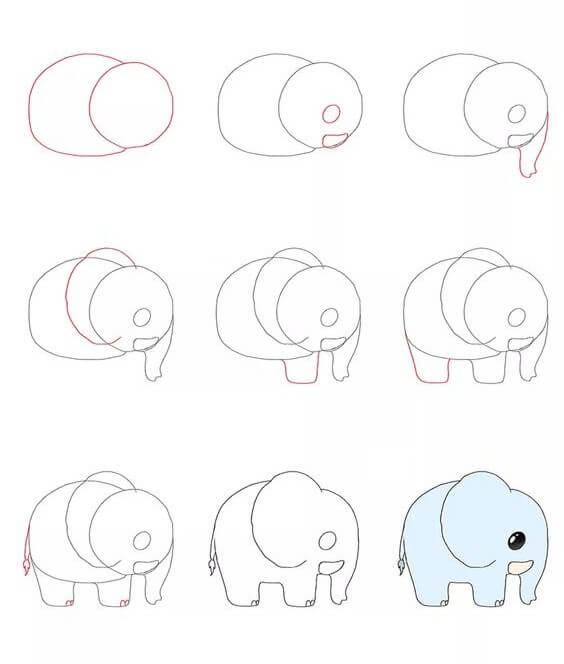 Elephant idea (49) Drawing Ideas