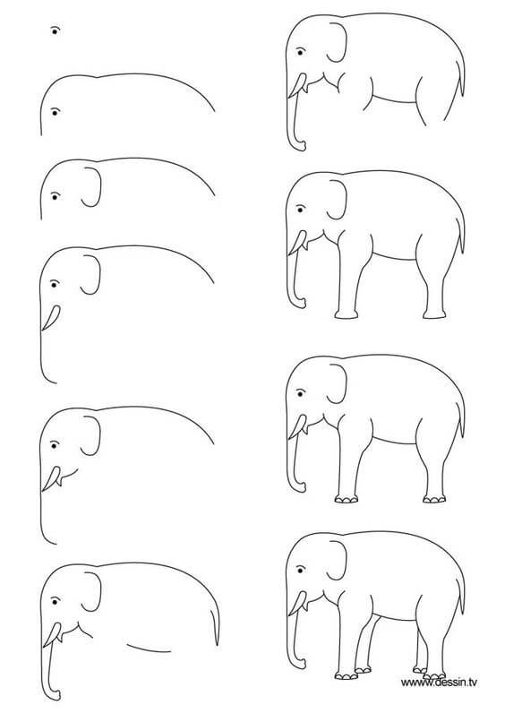 Elephant idea (50) Drawing Ideas