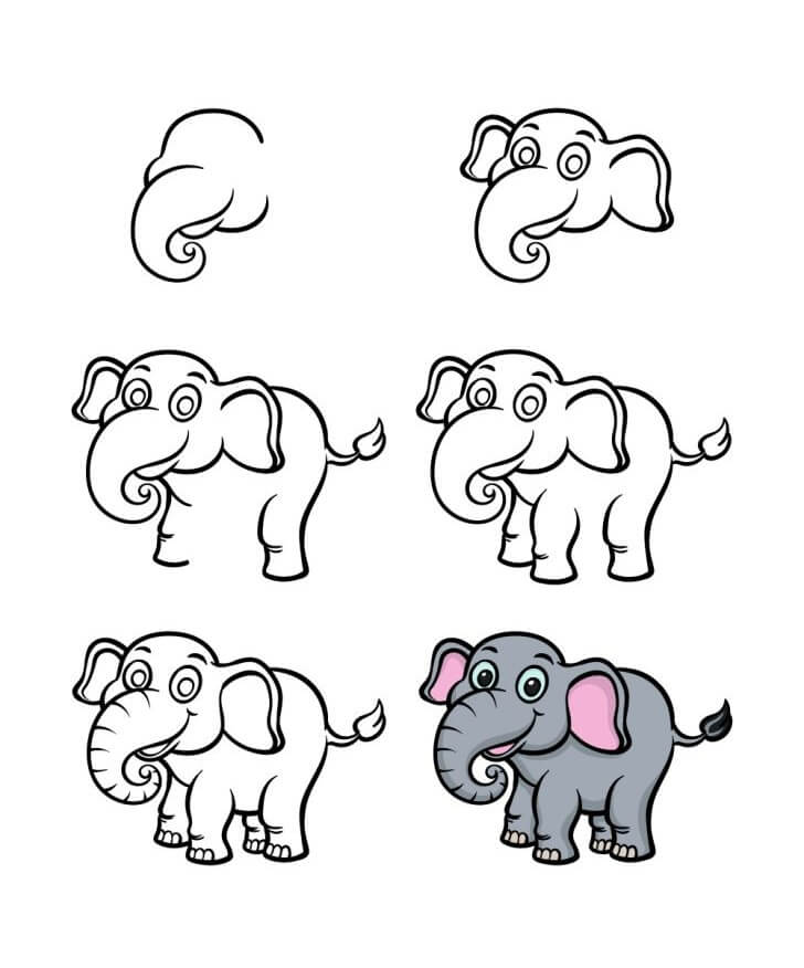 Elephant idea (51) Drawing Ideas