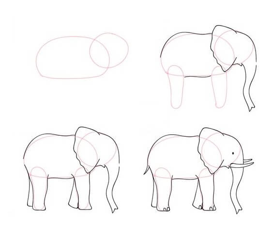 Elephant idea (53) Drawing Ideas