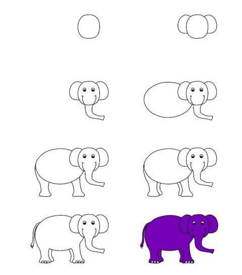 Elephant idea (54) Drawing Ideas