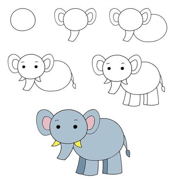 Elephant idea (56) Drawing Ideas