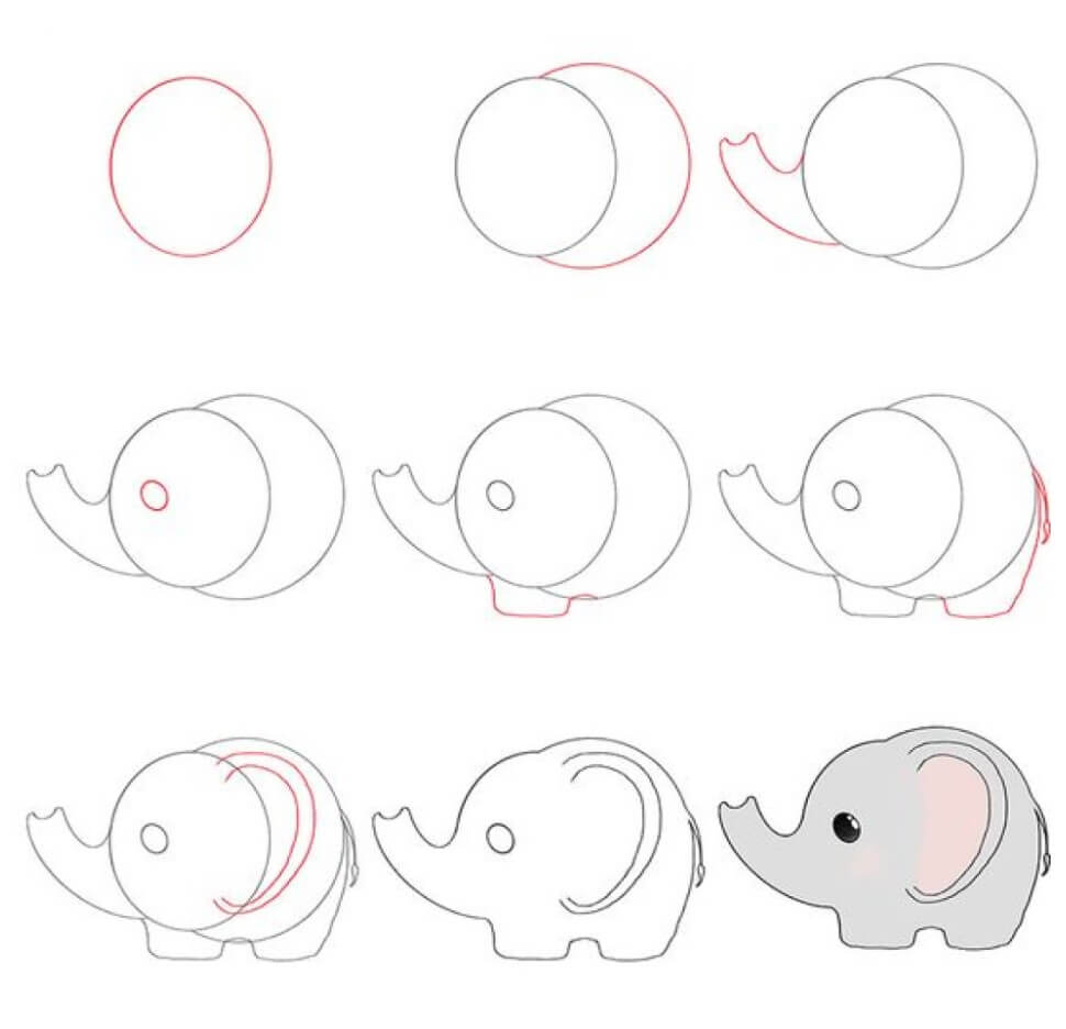 Elephant idea (57) Drawing Ideas
