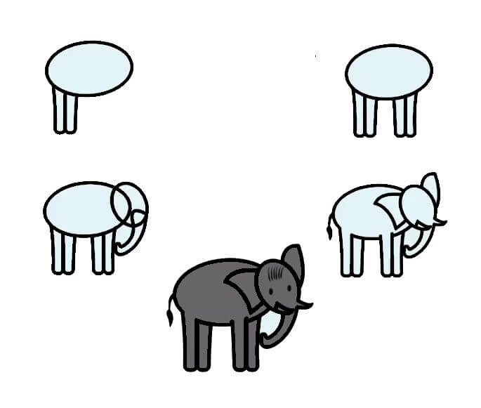 Elephant idea (58) Drawing Ideas