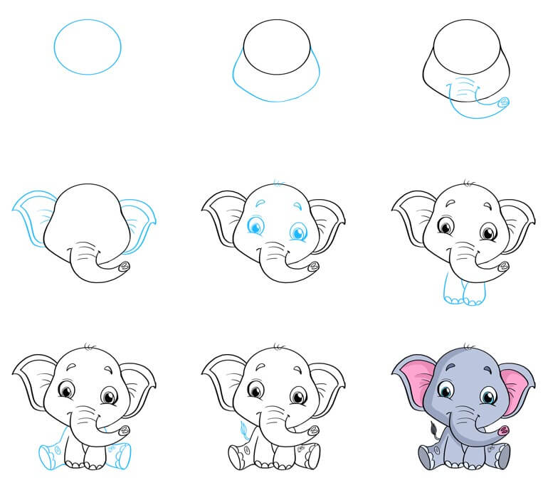 Elephant idea (61) Drawing Ideas