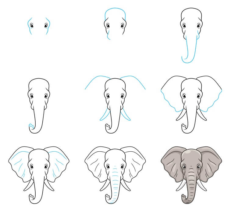 Elephant idea (63) Drawing Ideas