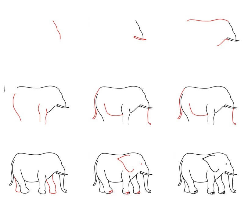 Elephant idea (71) Drawing Ideas