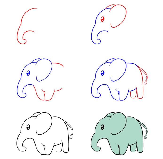 Elephant idea (72) Drawing Ideas