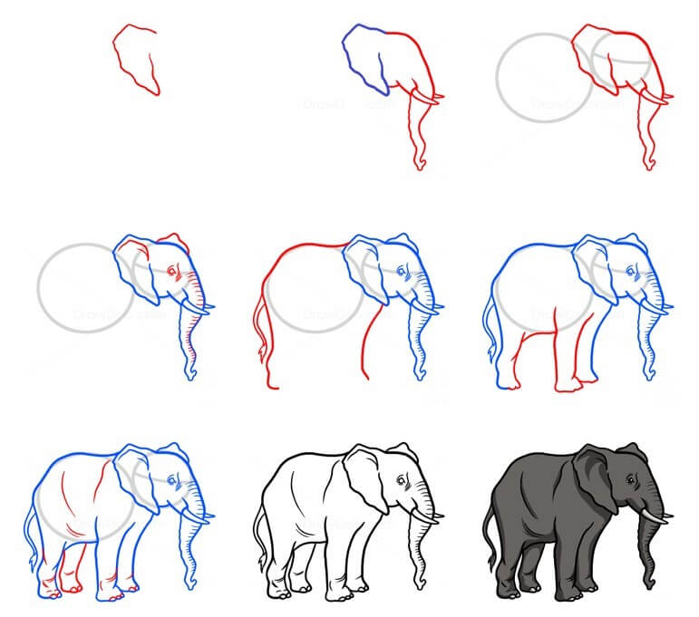 Elephant idea (73) Drawing Ideas