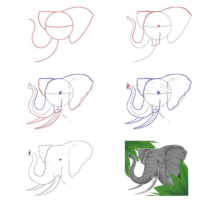 Elephant idea (75) Drawing Ideas