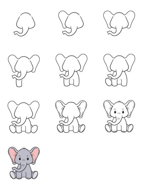 Elephant idea (9) Drawing Ideas