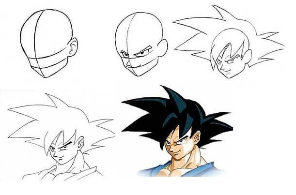 Goku Head Drawing Ideas