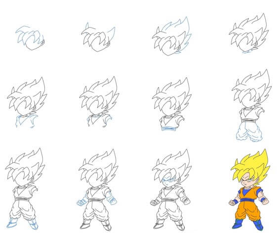 How to draw Goku super saiyan