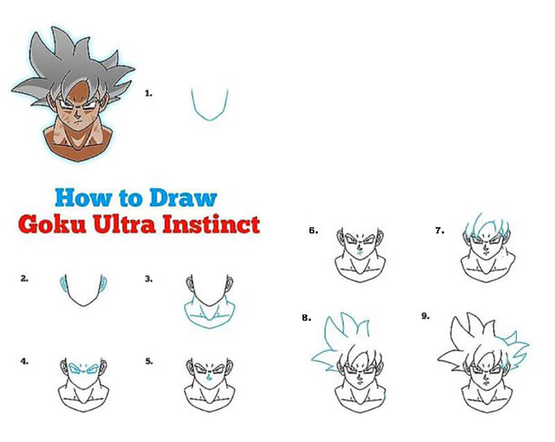 Goku Ultra Instinct Drawing Ideas